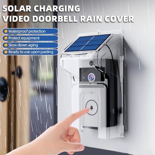 Wireless Visual Doorbell w/ Solar Rain Cover Intercom Security Camera Door Bell - Picture 16 of 21