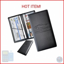 Premium Car Registration and Insurance Holder,Black Registration Insurance Card