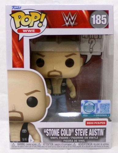 Funko Pop 2025 WWE 185 "Stone Cold" Steve Austin  "What" LE EE  Exclusive 9500