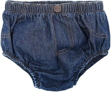 baby boys Diaper Cover Shorts, Washed Indigo, 3 Months US