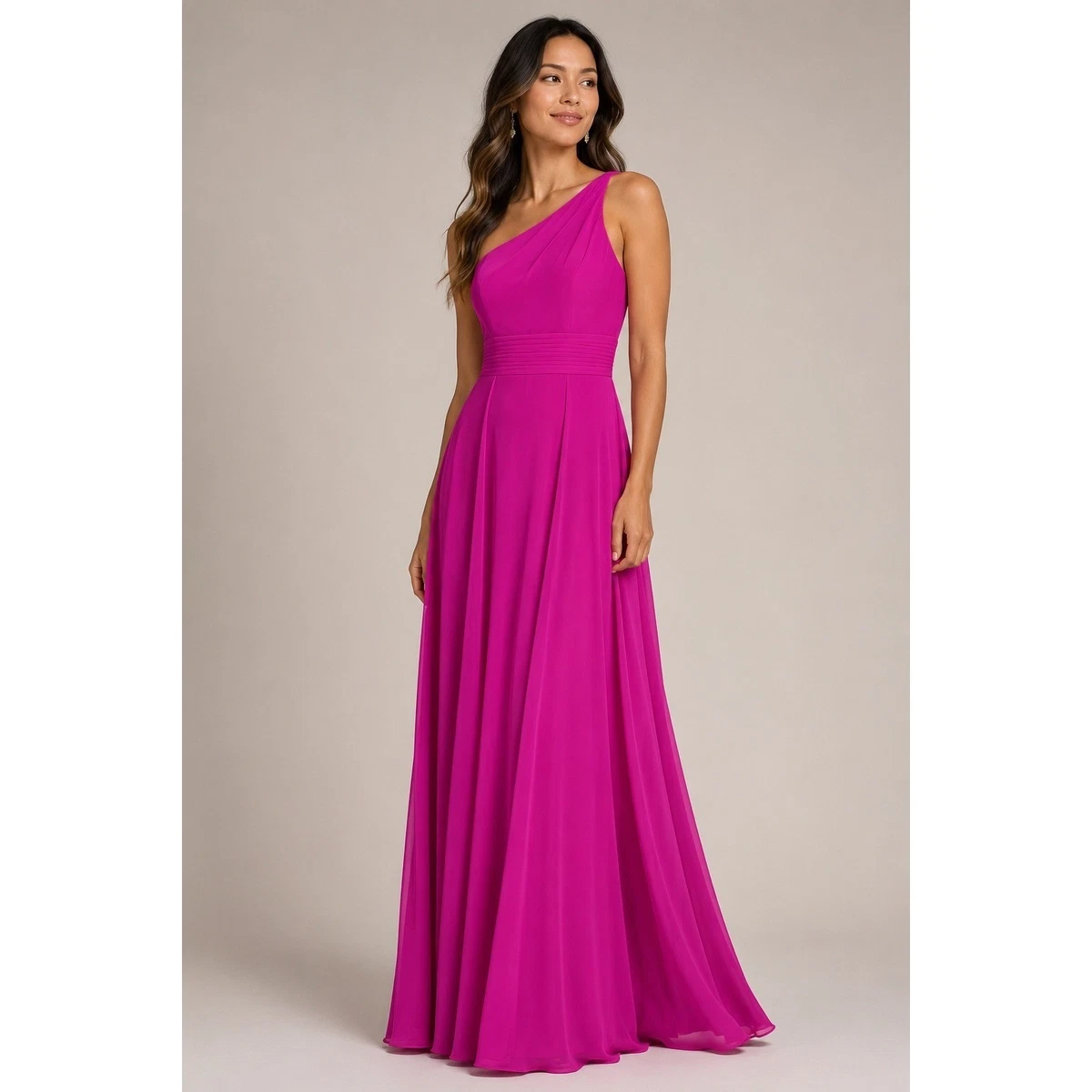 ebay pink bridesmaid dresses Pink Pastel Bridesmaid Beach Summer Formal Maxi Dress Long Sleeve Pleated A Line