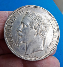 Francia,Napoleone III,5 Franchi Argento 1868 BB Strasburgo, Km 799.2