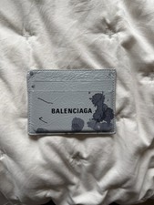 Balenciaga Card Holder Wallet Grey and Black Excellent Condition Authentic