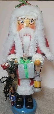 Santa Nutcracker ''Father Christmas'' 16''  Wood With Glasses