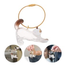 Cat Hair Storage Box Transparent Pet Hair Keepsake Keychain For Pet Memorial