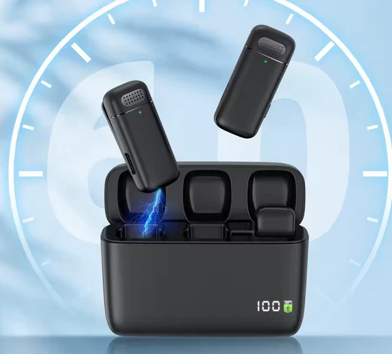 Bluetooth Wireless Lavalier Mikrofon Mini Ansteckmikrofon Handy-Live-Stream TON - Bild 4 von 4