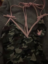Playboy Pink Camo Tank Halter Top