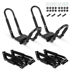 SUDOO Folding Kayak Roof Rack 2 Kayak Car Carrier 4pcs J-Bar Canoe Truck SUV