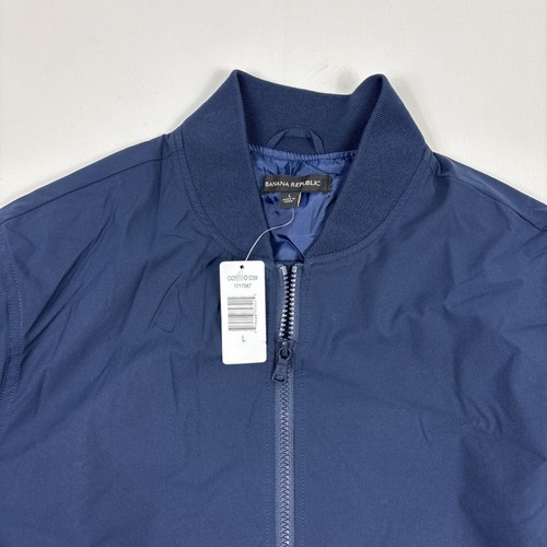 Banana Republic Men’s Bomber Jacket, Blue, Size Large - Picture 2 of 3