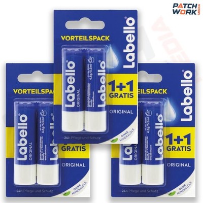 LABELLO Lippenpflege | 6 Stück (3x2er Pack) | Lip Balm | Original | Nivea