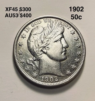 1902 Year Barber Half Dollars (1892-1915) for sale | eBay