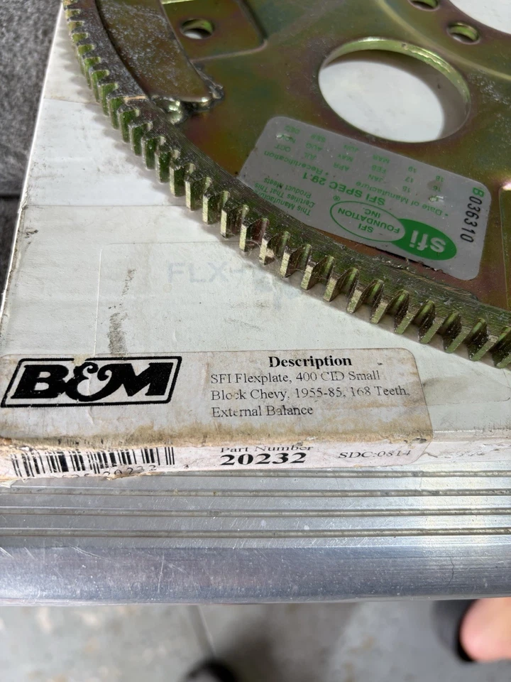 Placa flexible de acero B&M con certificación SFI para Chevrolet 400 Small Block 20232 1970-1980 Foto 3 de 4