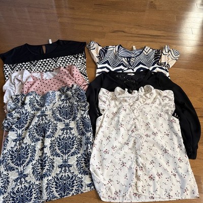 Lot of 6 Career Style Blouses size MEDIUM Mixed Brands