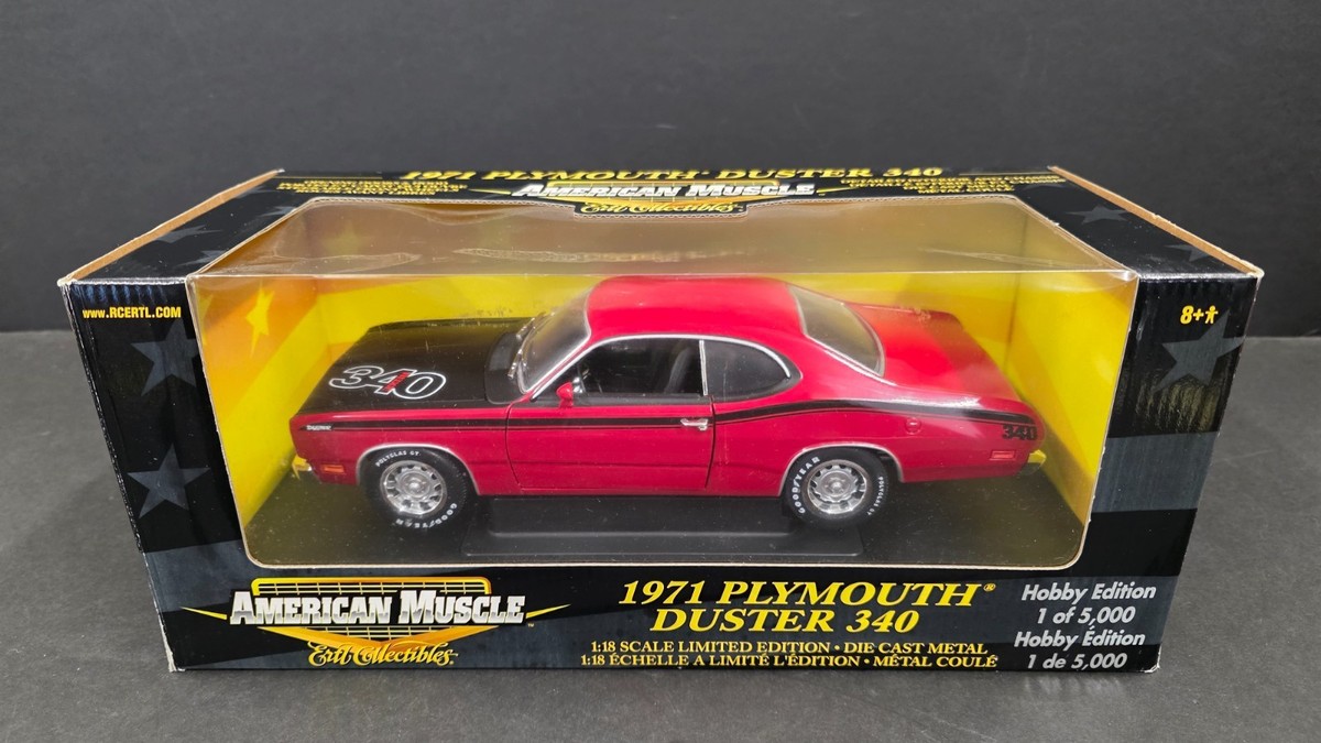 ミニカー AMERICAN MUSCLE 1971 PLYMOUTH DUSTER 340 AMERICAN MUSCLE ERTL 1971 PLYMOUTH DUSTER 340 1/18 SR | eBay