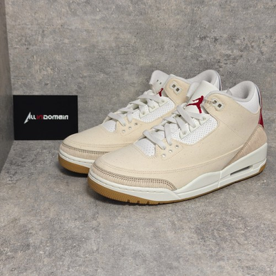 #ad Levis x Jordan Air Jordan 3 Breathable Vintage Basketball Shoes Mens Beige Red $262.00