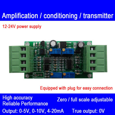 DC 0-5V 0-10V 4-20mA Load Cell Sensor Transmitter Signal Amplifier Module NEW