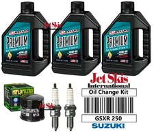 For Suzuki GSXR 250 GSX 250R Premium Oil Change Kit Oil Filter NGK Spark Plugs