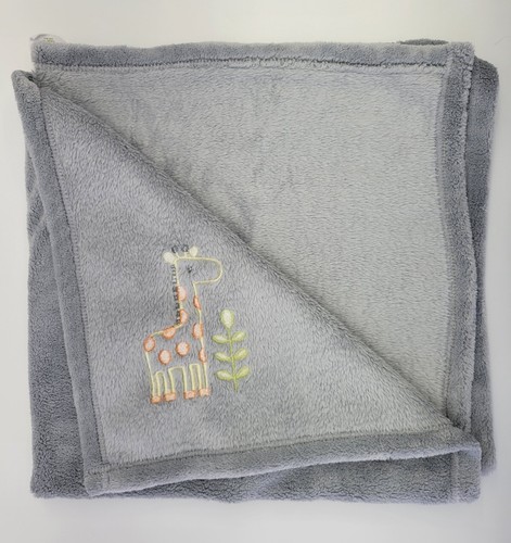 Target Circo Gray Baby Blanket Yellow Giraffe Orange Spots Green Leaves Plush - Picture 7 of 7