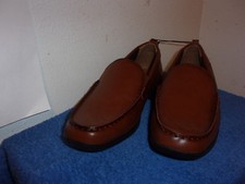 BRAND NEW MEN'S GEORGE BROWN DRESS SLIP-ON SHOES with FAUX LEATHER UPPERS