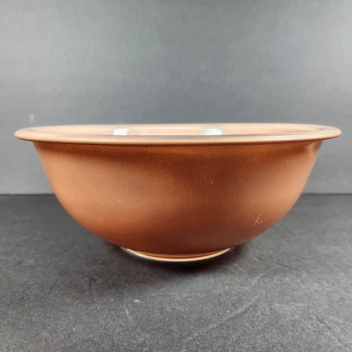 Vtg Pyrex 325 Clear Bottom Nesting Mixing Bowl 2.5L Peach Glass Corning 10”