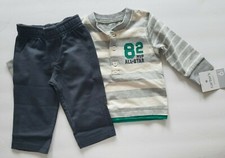 Carters Set Pants Henley Shirt Long Sleeve Infant Boys Sz. 6 Months NEW 2 pc NWT