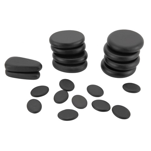 Juego de piedras calientes de basalto de piedra caliente de 18 piezas masaje rocas calientes naturales con caja de calentador - Imagen 5 de 15