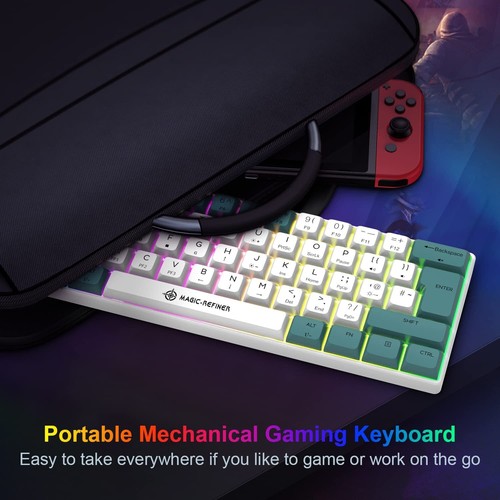 60% Wired Mechanical Keyboard Mixed Color,PBT Dye-Sub XDA Keycaps,RGB for Gamers - Picture 39 of 63