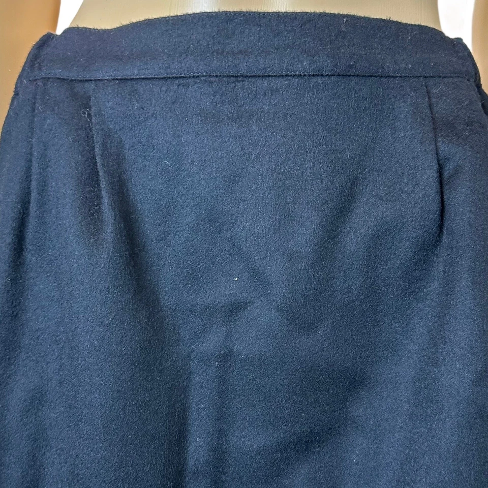 Falda lápiz vintage W.L.B.W para mujer talla 12 negra 100 % lana pura tiro alto forrada Foto 4 de 4