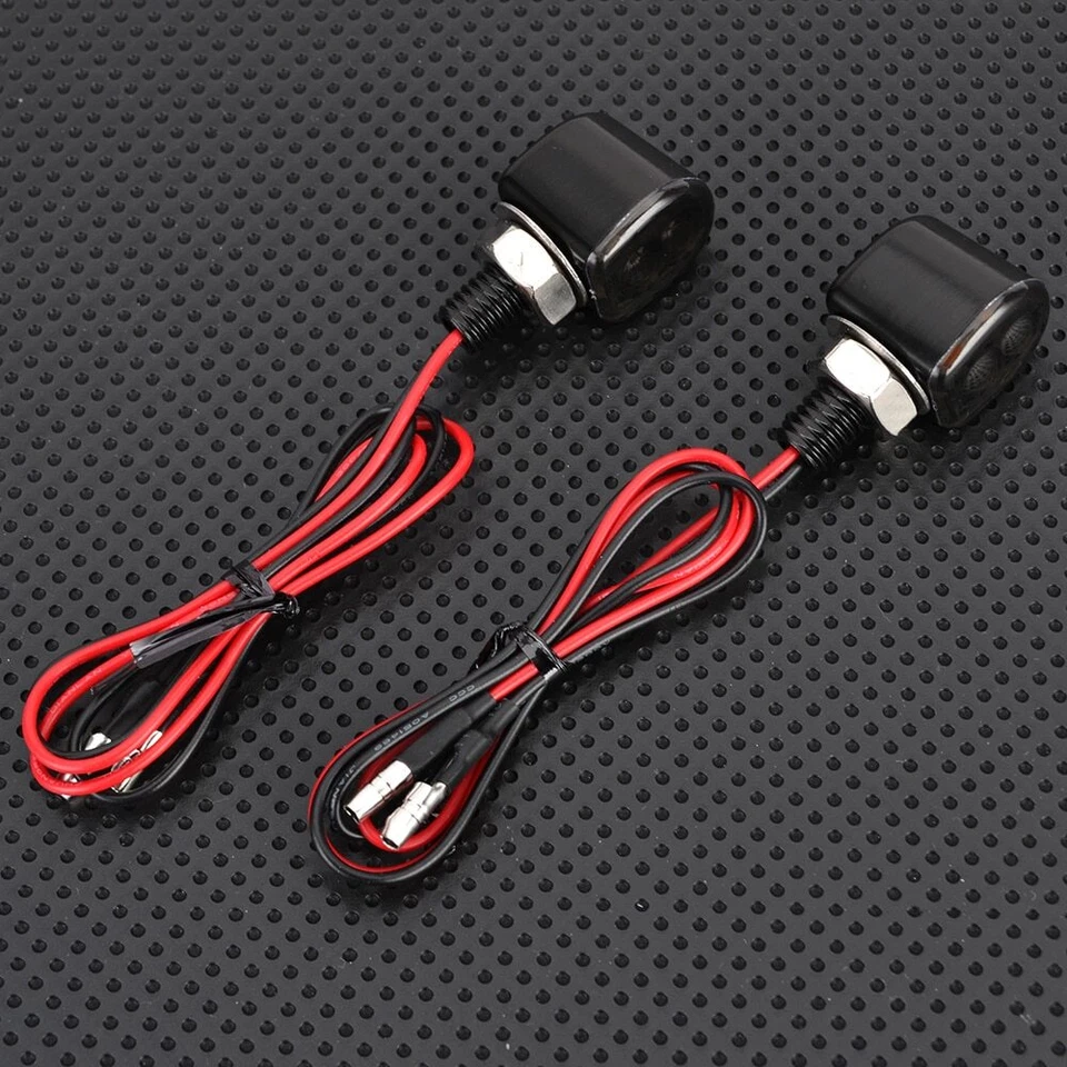 2x Motorcycle LED Turn Signal Mini Light For Harley Dyna Super Wide Glide FXDWG - Image 2 of 4