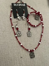 North Carolina State Ann Peden Team Wear Jewelry Necklace Earrings Bracelet
