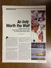 Misc 3306 Article Racing 1986 Indy 500 Bobby Rahal First Victory 6-9-86 6 page
