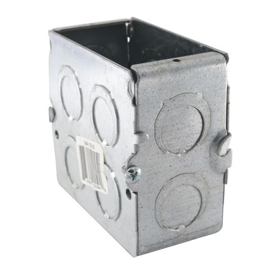 STEEL CITY GW-135-G MASONRY BOX, 1-GANG, 3-1/2'' DEEP, 3-3/4'' H, 1/2'' & 3/4'' KOS