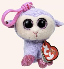TY Basket Beanie Plush Lilli the Purple Lamb Clip 3” Heart & Tush Tags 2016 NEW