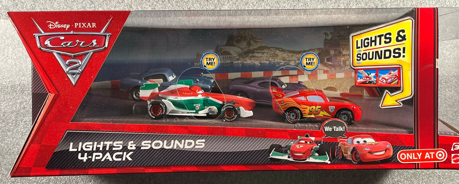 incompleet Ik geloof Bestudeer Disney Pixar Cars 2 Lights & Sounds 4-Pack - Target Exclusive - VERY RARE!  VHTF | eBay