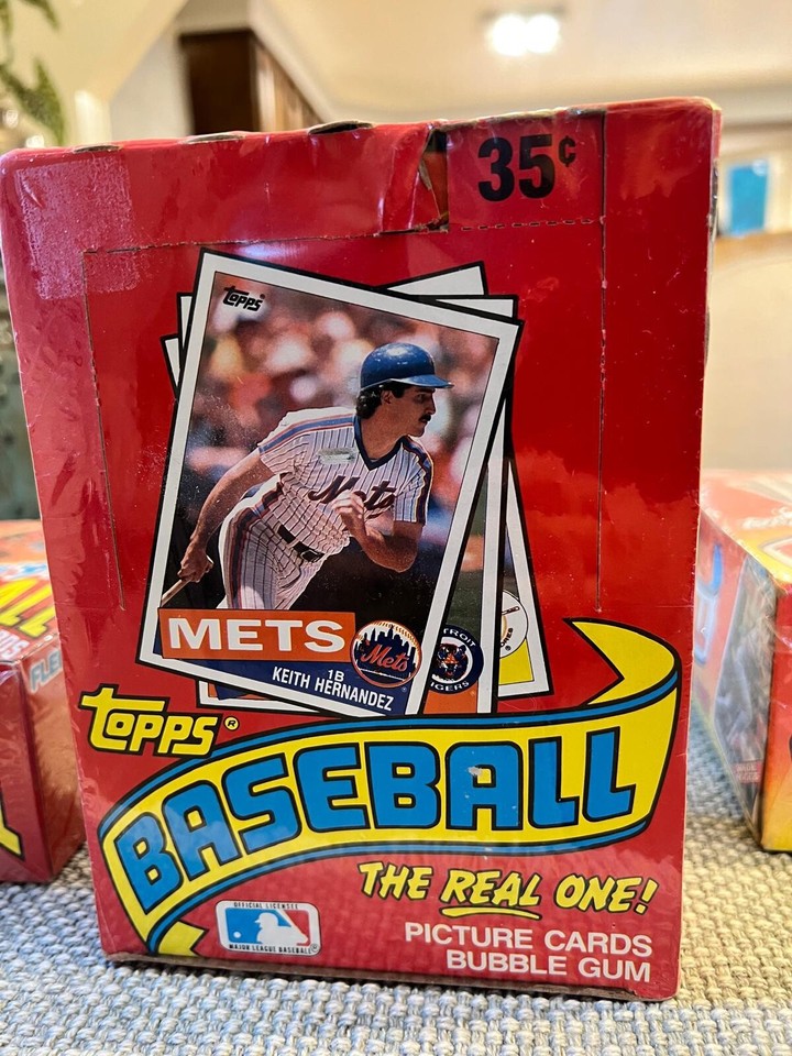 Topps History Box SEALED UNOPENED 1985 Topps BBCE Wrapped Baseball Wax Box *****4 seal ...