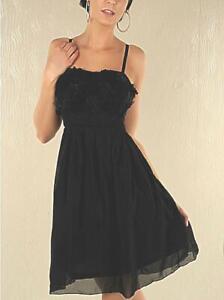 Mini Kleid Kurz Schwarz Chiffon Gothic Empire Babydoll Lagenlook S M Ebay