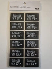 Recollections HANDMADE WITH LOVE LABELS Scrapbooking Stickers 