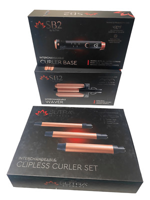 SB2 by SUTRA Interchangeable 3 in 1 Styling Base, Clipless Curler Set & Jumbo Tr