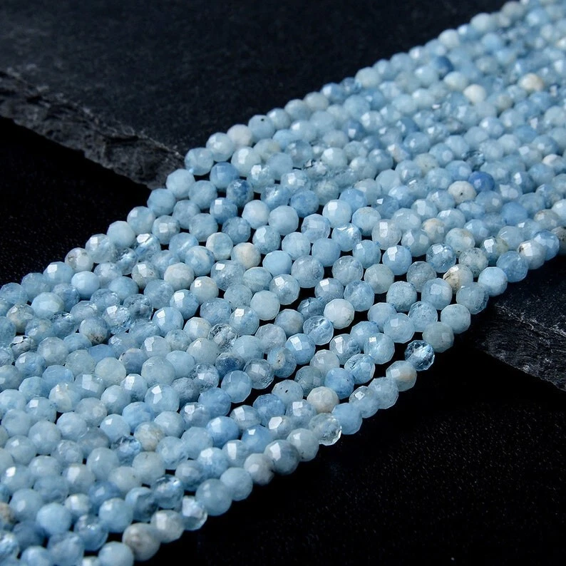 Perline Di Emimorfite Verde Chiaro Blu Genuino Da 10 Mm, Grado A - Foto 6