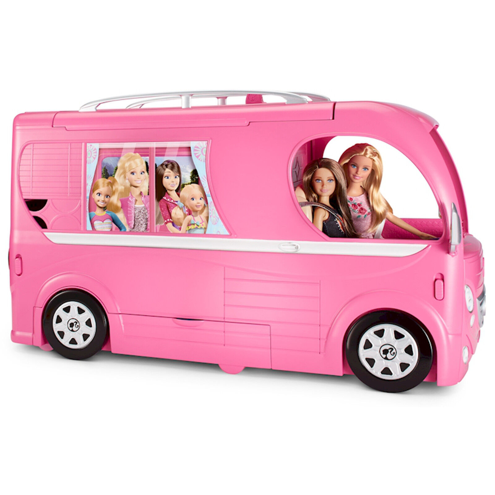 niezen binnenkort jeugd New Mattel Barbie Pop Up Popup Camper 3 Levels Pink RV Bus Home Van Truck  Set 634154125441 | eBay