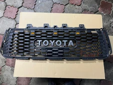 Front  Grille For 2010 2011 2012 2013 Tundra TRD PRO W/ 3 LED Lights Matte Black