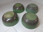Vtg Hazel Atlas Hazelware 8 Pc Stacker Snack Set in Box Avocado Green Hard 2Find — photo 5
