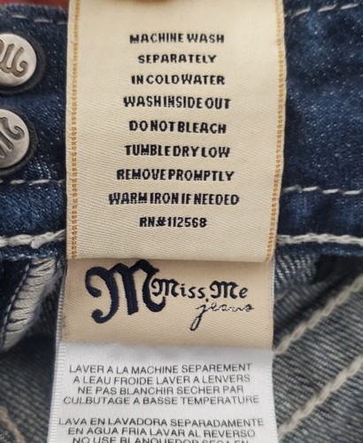 Miss Me Jeans Womens Sz 27 Blue Distressed Denim 28x30 29x29 28x29 - Picture 7 of 15