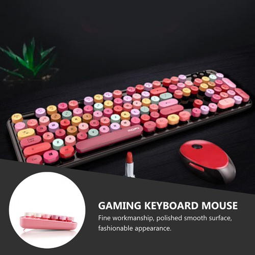 Kabelloses Tastatur- -Set Gaming-Tastatur Drahtlose Tastaturmaus Mädchen - Bild 4 von 12