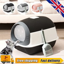 XL Large Hooded Cat Litter Box Cat Pan Drawer Self Cleaning Cat Potty Tray UK