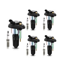 Set of 5 Ignition Coil Pack and Iridium Spark Plugs Compatible with... Fast Ship