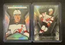 JACK HUGHES BLACK DIAMOND STARS 17 /249 + 157 /349 NJ DEVILS 2025-26 UPPER DECK