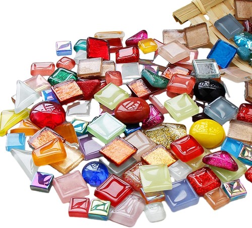 DIY Mosaic Tiles for Crafts, Colorful Glass Kits Mixed - Picture 1 of 7