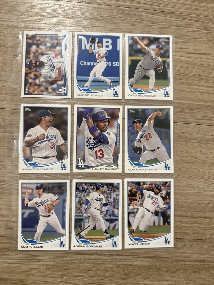 Lote de tarjetas de béisbol de los Dodgers de Los Ángeles Kershaw Ryu Puig Kemp Koufax Seager Foto 4 de 4