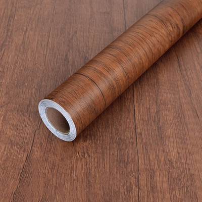 Abyssaly Wood Grain Contact Paper, Brown Wood Peel and Stick Wallpaper for Cabin